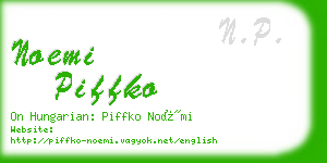 noemi piffko business card